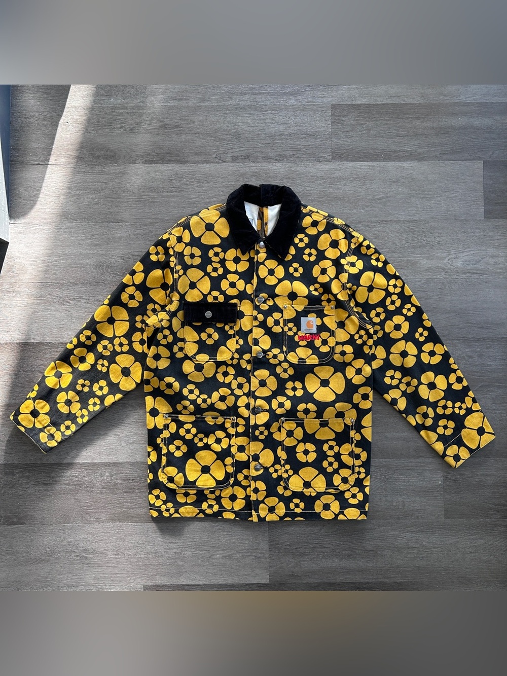 Carhartt x MARNI 23SS OG WOMENS CHORE COAT JACKET • YELLOW SUNFLOWER • SZ SMALL